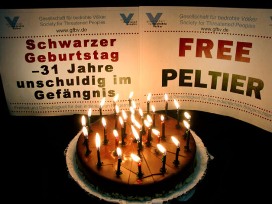 Free Peltier! Indian civil rights worker innocent and in prison for 31 years