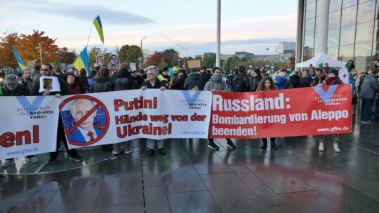 GfbV-Aktion: Frieden in Syrien und der Ukraine