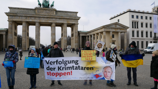 Mahnwache zum fünften Jahrestag der Krimannexion – Annexion nicht hinnehmen – Krimtataren nicht vergessen!
