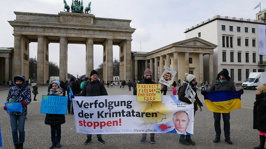 Mahnwache zum fünften Jahrestag der Krimannexion – Annexion nicht hinnehmen – Krimtataren nicht vergessen!