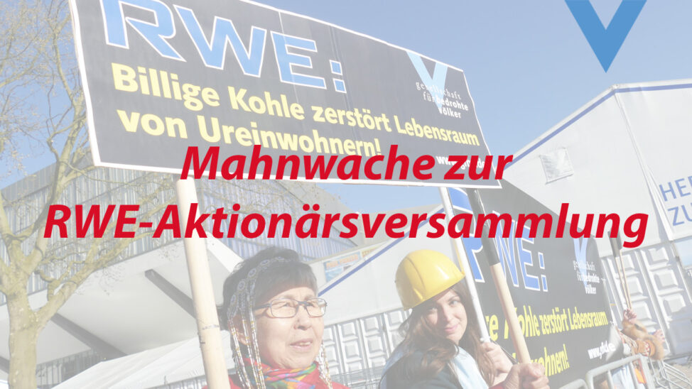 Mahnwache bei der RWE-Aktionärsversammlung 2016