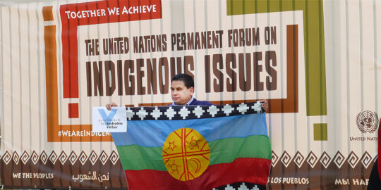 Mapuche-Delegation beim Ständigen Forum für indigene Angelegenheiten der Vereinten Nationen in New York