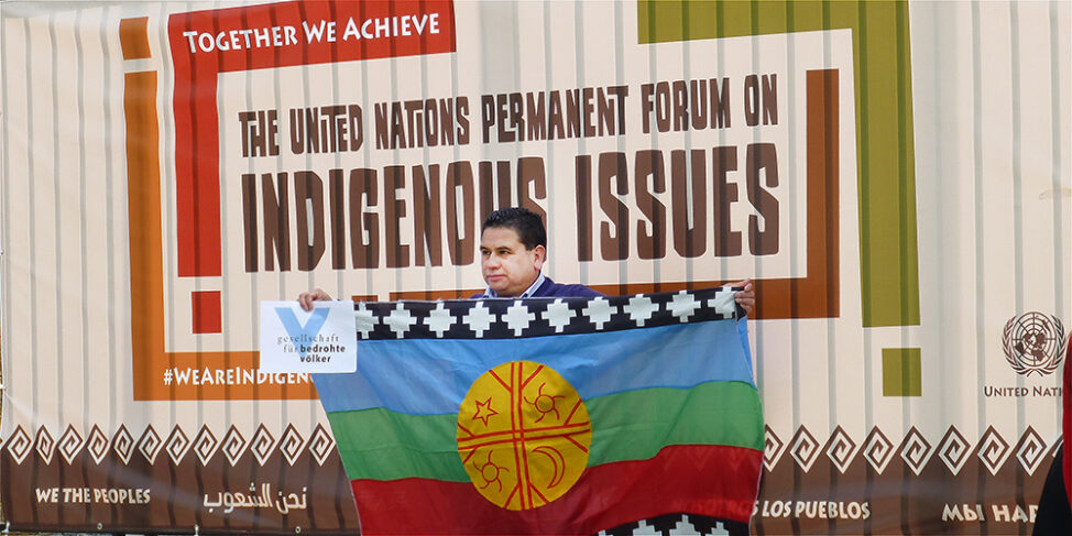 Mapuche-Delegation beim Ständigen Forum für indigene Angelegenheiten der Vereinten Nationen in New York