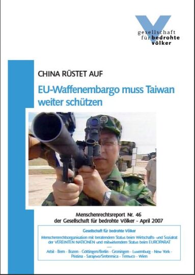 EU-Waffenembargo muss Taiwan weiter schützen