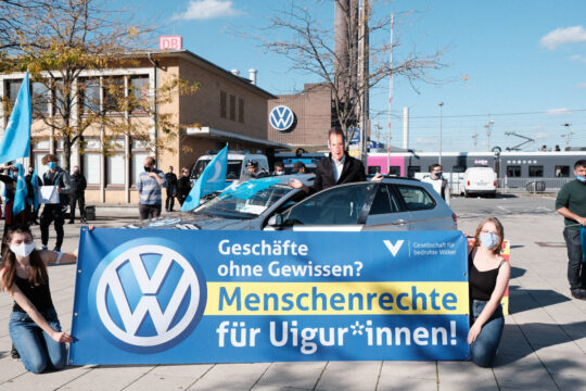 Menschenrechtsaktion in Wolfsburg